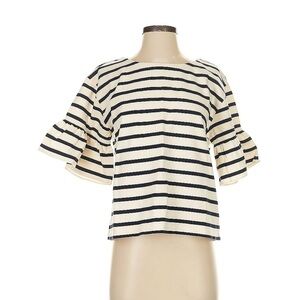 J Crew striped ruffle T shirt